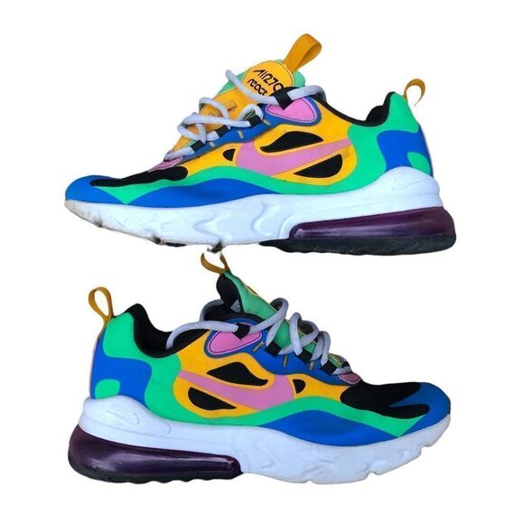 Rare 2019 Nike Air Max 270 React Magic Flamingo Size 6.5 - Picture 5 of 16